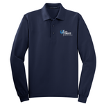 Adult Unisex Men's Pique Long Sleeve Embroidered Polo Shirts - Elementary School