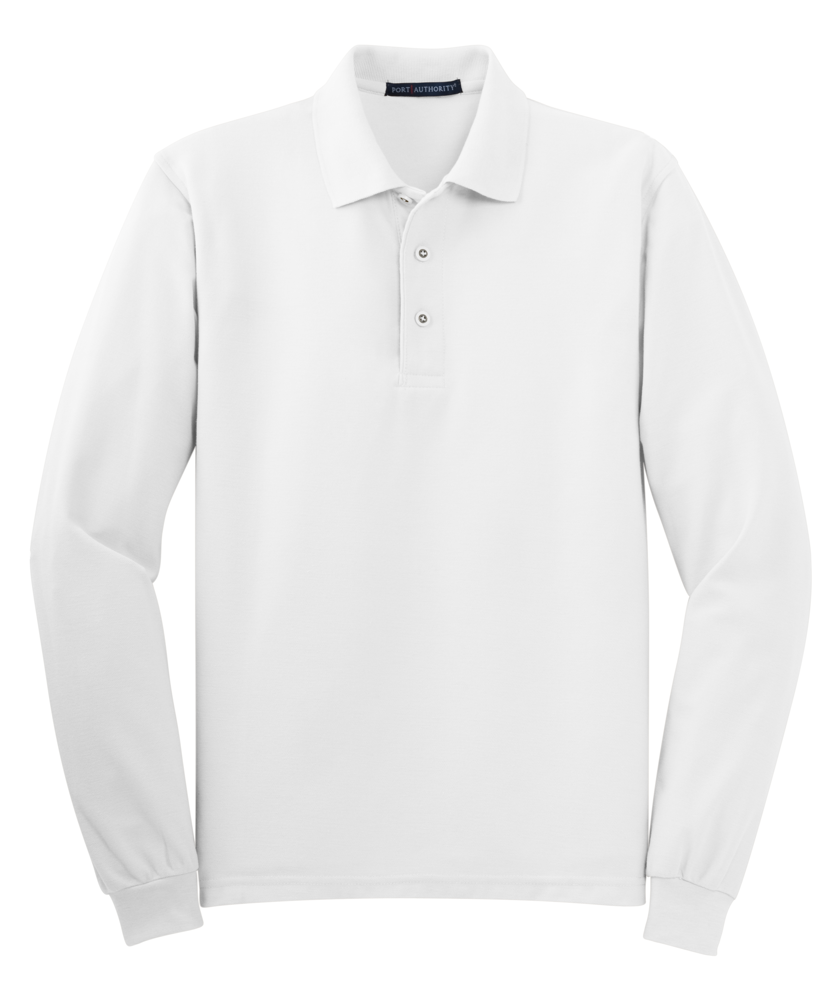 Adult Unisex Men's Pique Long Sleeve Embroidered Polo Shirts - Elementary School