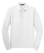 Adult Unisex Men's Pique Long Sleeve Embroidered Polo Shirts - Elementary School