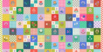 3" Flower Squares - Patchwork Joy Fabric Collection by the 1/4 Yard