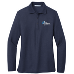 Adult Women's Pique Long Sleeve Embroidered Polo Shirts - Elementary School