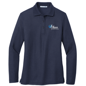 Adult Women's Pique Long Sleeve Embroidered Polo Shirts - Elementary School
