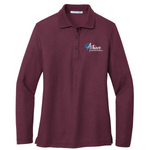 Adult Women's Pique Long Sleeve Embroidered Polo Shirts - Middle School