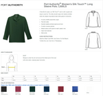 Adult Women's Pique Long Sleeve Embroidered Polo Shirts - Elementary School