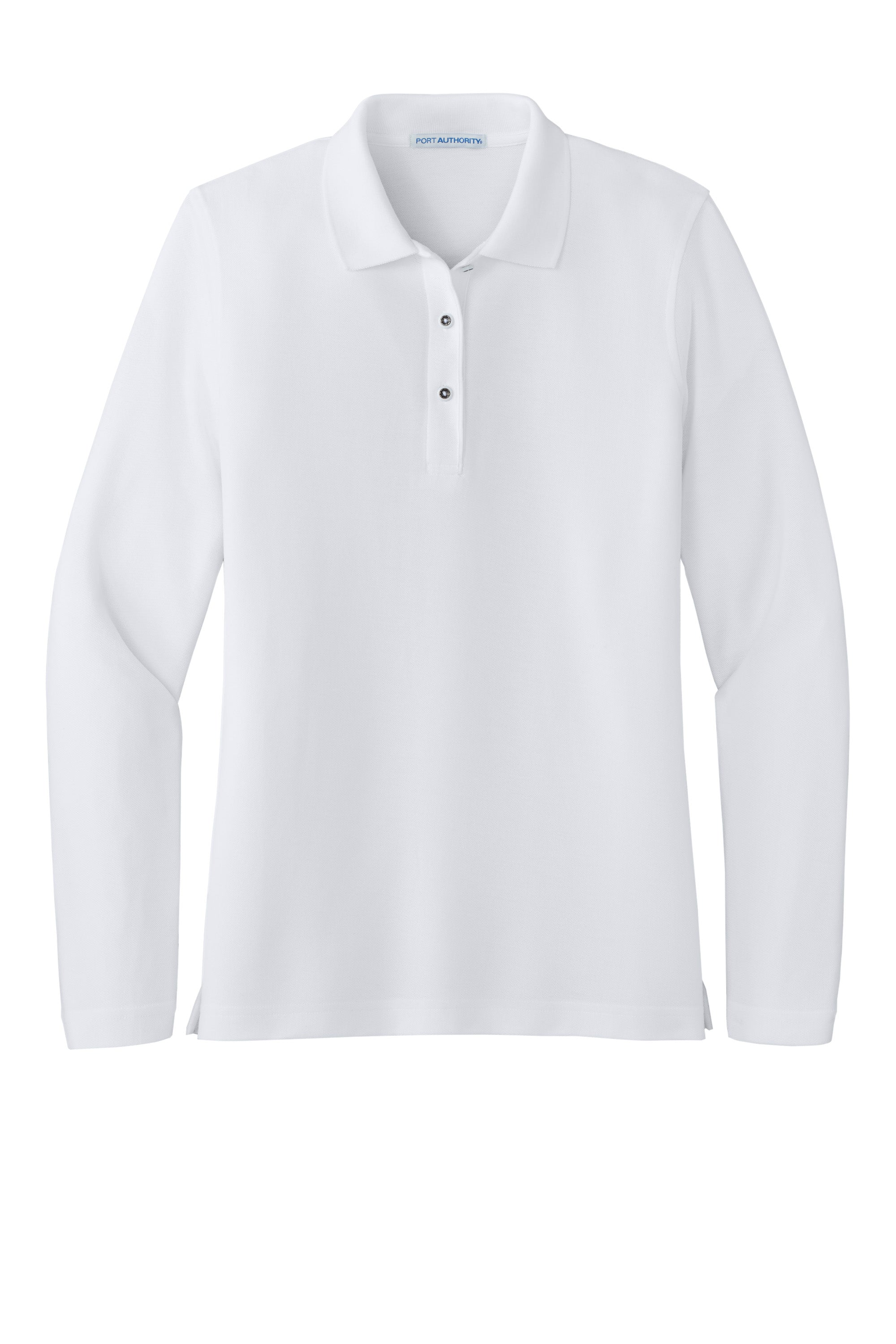 Adult Women's Pique Long Sleeve Embroidered Polo Shirts - Elementary School