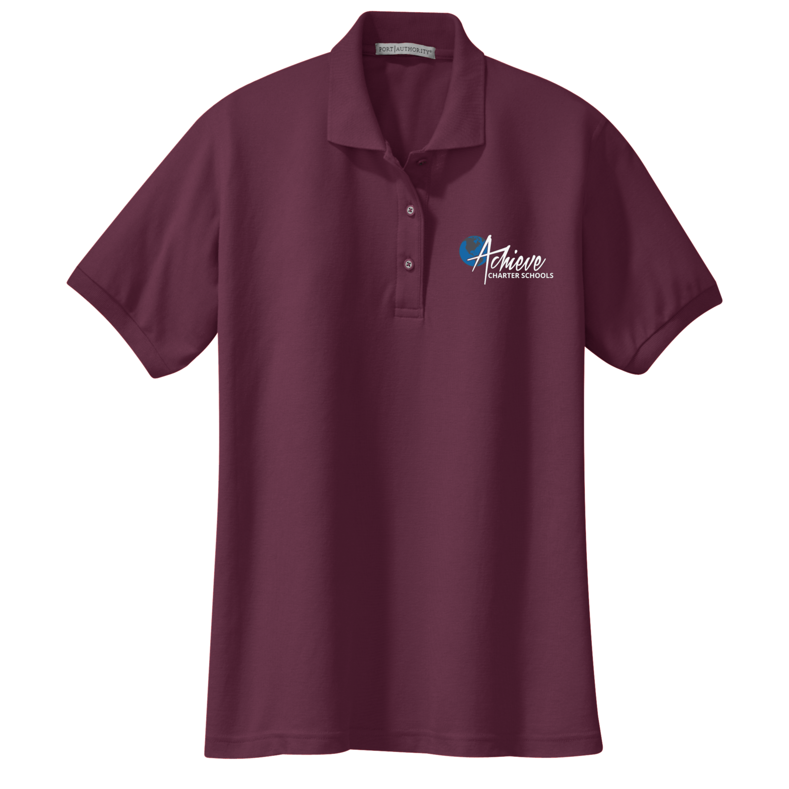 Adult Women's Pique Size Embroidered Polo Shirts - Middle School