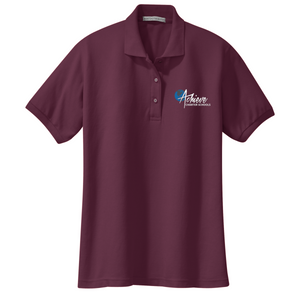 Adult Women's Pique Size Embroidered Polo Shirts - Middle School