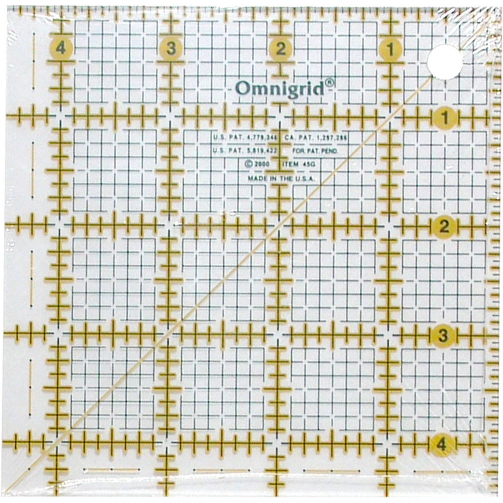 Omnigrid 4.5"x 4.5" Quilting Ruler