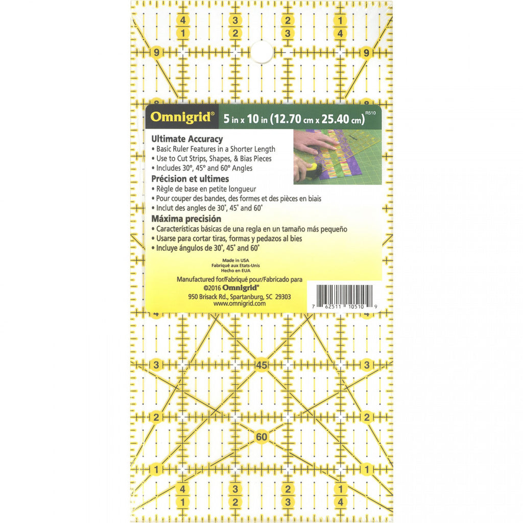 Omnigrid 5"x10" Quilting Ruler