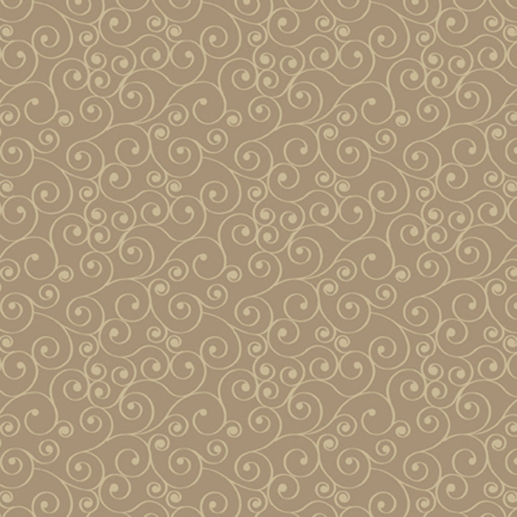Mushroom Russian Spirals - Harmony by Waverly Fabric by the Yard