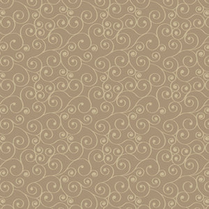 Mushroom Russian Spirals - Harmony by Waverly Fabric by the Yard