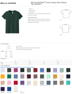 Youth Bella+Canvas Size T-Shirts - Middle School