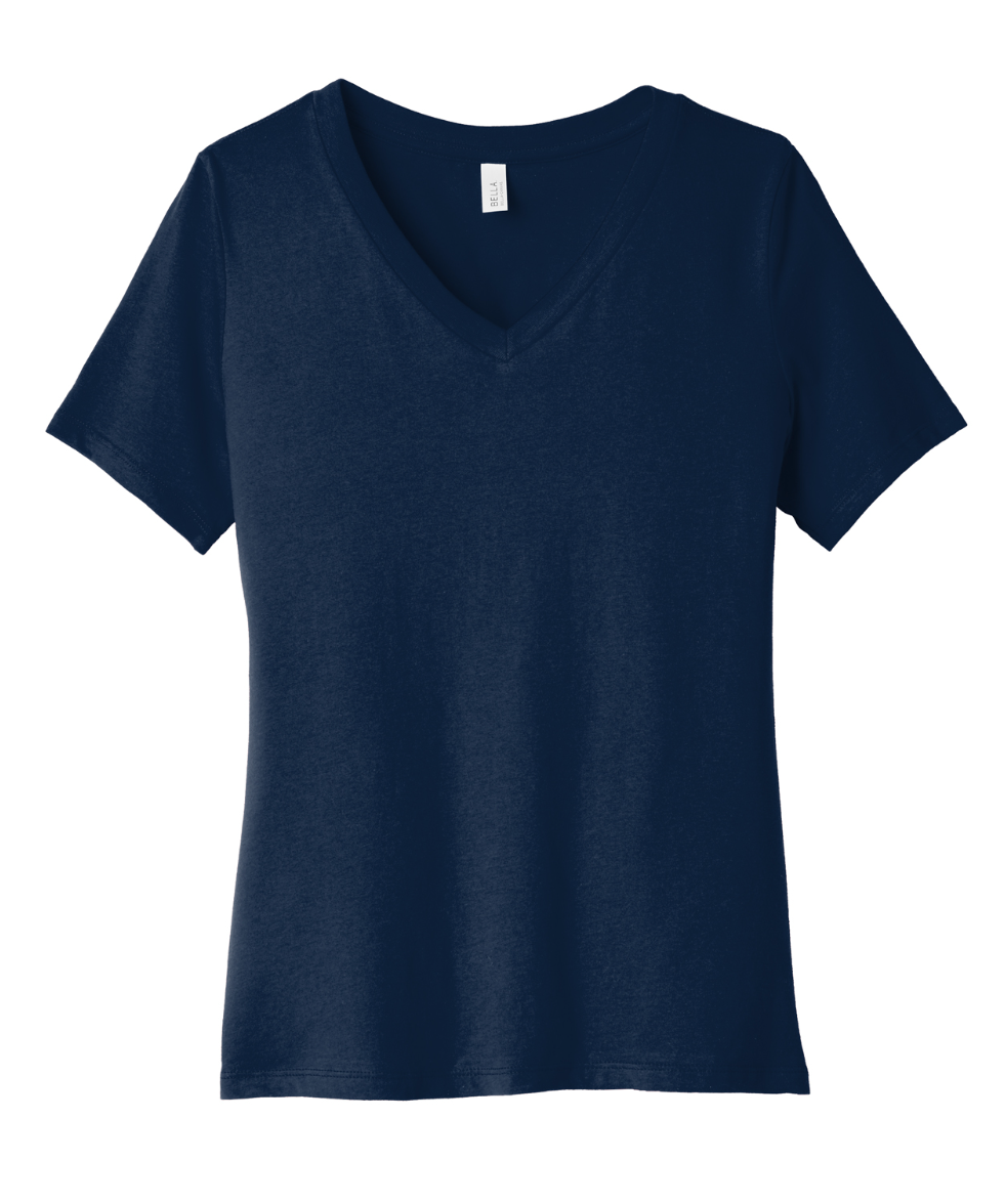 Ladies Cut V-Neck T-Shirts - Elementary & Middle School Colors