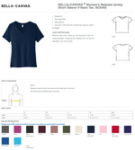 Ladies Cut V-Neck T-Shirts - Elementary & Middle School Colors
