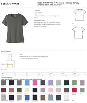 Ladies Cut Crew Neck T-Shirts - Elementary & Middle School Colors