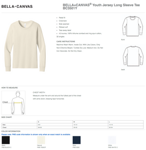 Middle School Maroon & Grey Long Sleeve T-Shirts - Youth/Adult