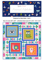Animal Alphabet Large Square Panel Quilt Kit