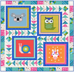 Animal Alphabet Large Square Panel Quilt Kit
