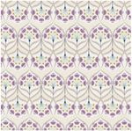 Star Floral on Cream with Gold Metallic - Fabric by the 1/4 Yard