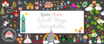 Small Things Fairytales Double Edge Border Panel Fabric by the 1/4 Yard