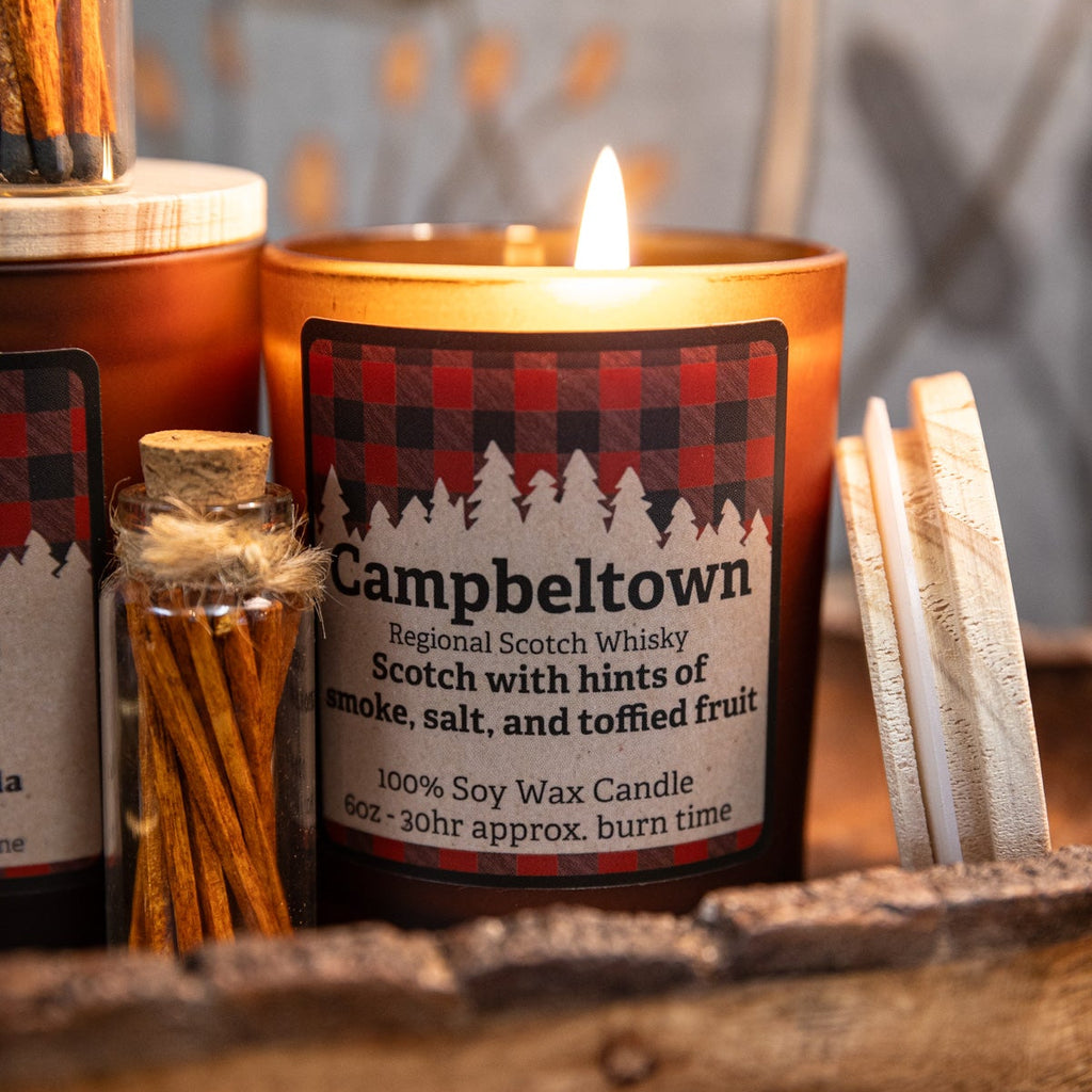 Scotch Whisky Region Scented Candles - 8oz 100% Soy Wax