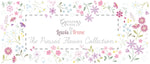 Pressed Posy on Light Teal - Fabric by the 1/4 Yard