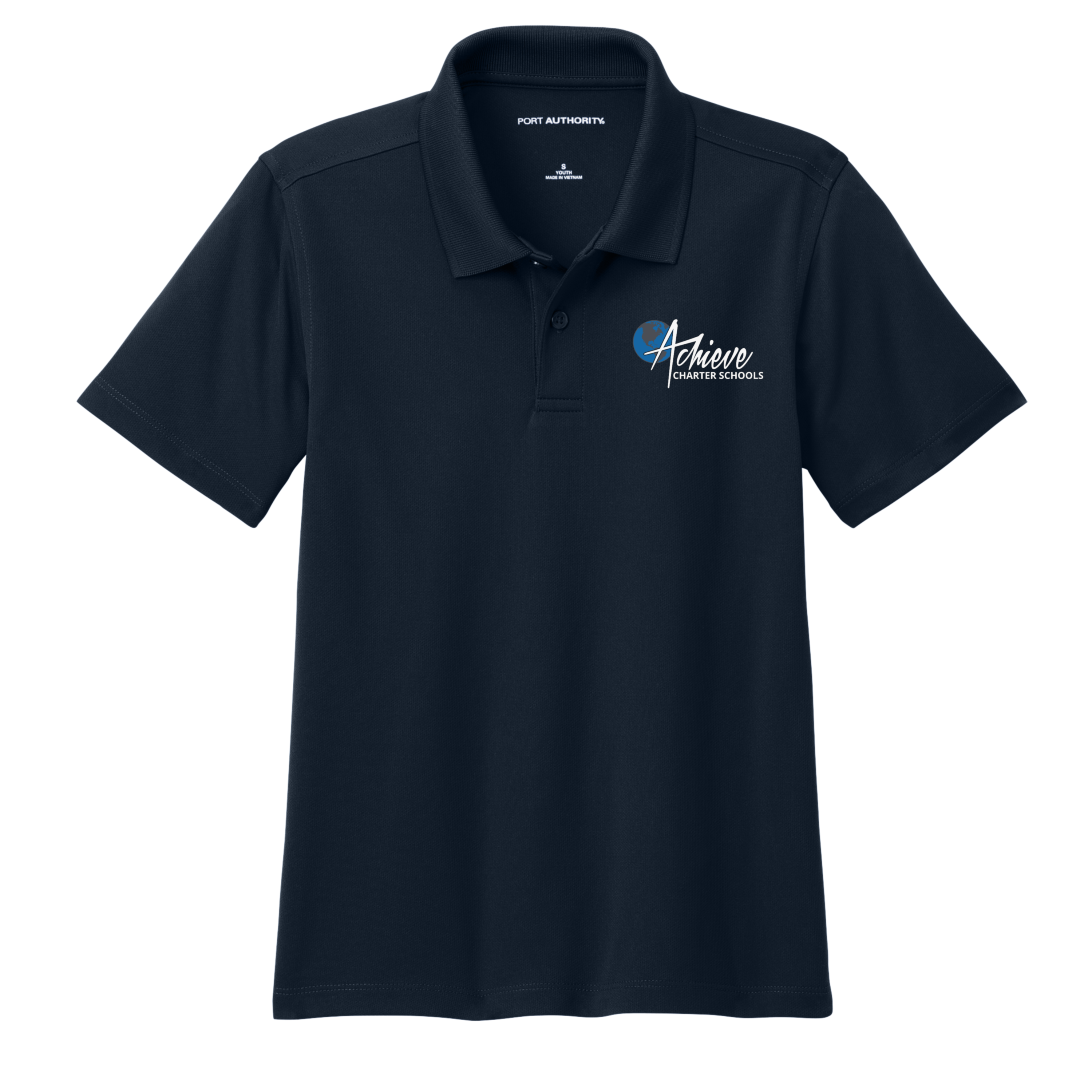 Youth Size Dry-Zone Embroidered Polo Shirts - Elementary School