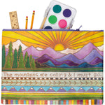 "The Mountains Are Calling I Must Go" Zipper Folder