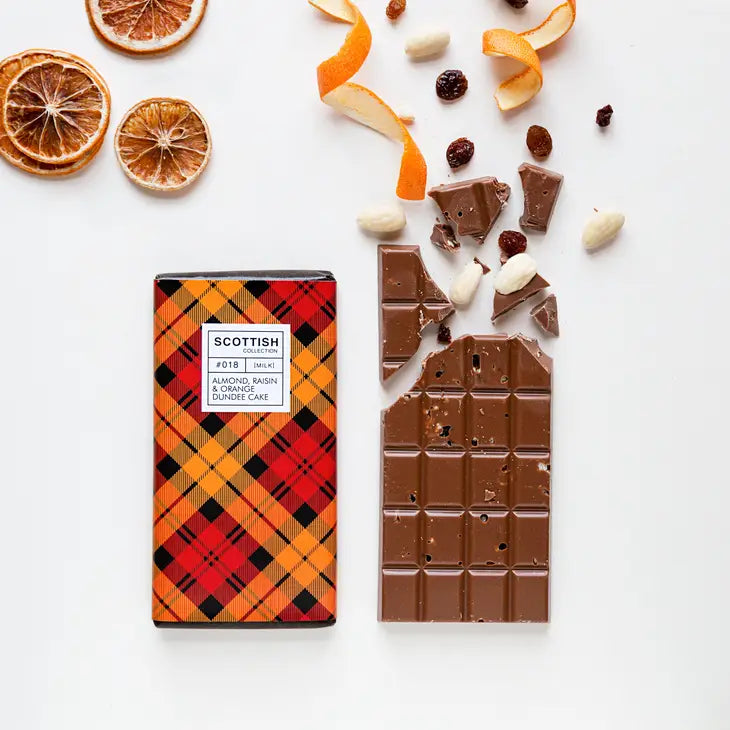 Almond, Raisin and Orange Dundee Cake Milk Chocolate Bar