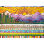 "The Mountains Are Calling I Must Go" Zipper Folder