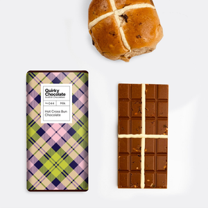 Limited Edition Easter Tartan Hot Cross Bun Milk Chocolate Bar