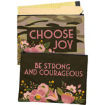 "Be Strong And Courageous" Zipper Folder