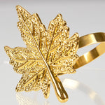 Gold Leaf Napkin Ring - Set of 2