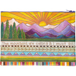 "The Mountains Are Calling I Must Go" Zipper Folder