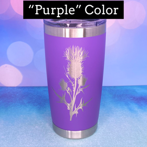 Sassy Lassie Messy Bun Saltire Flag Aviators Laser Engraved Powder Coated 20oz Double Walled Insulated Tumbler