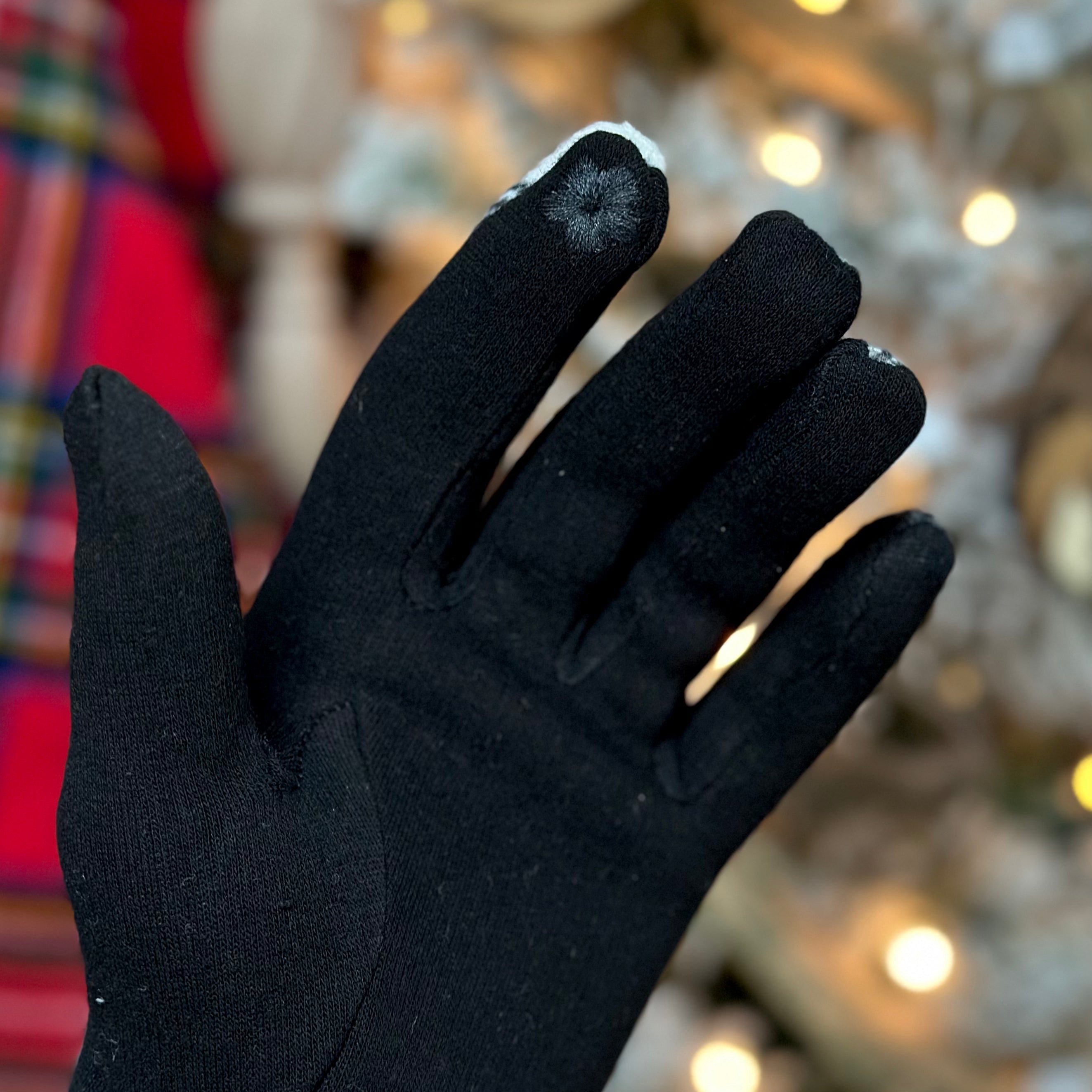 Heather Red Tartan Plaid Touchscreen Gloves