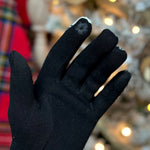 Green Woven-Look Tartan Plaid Touchscreen Gloves
