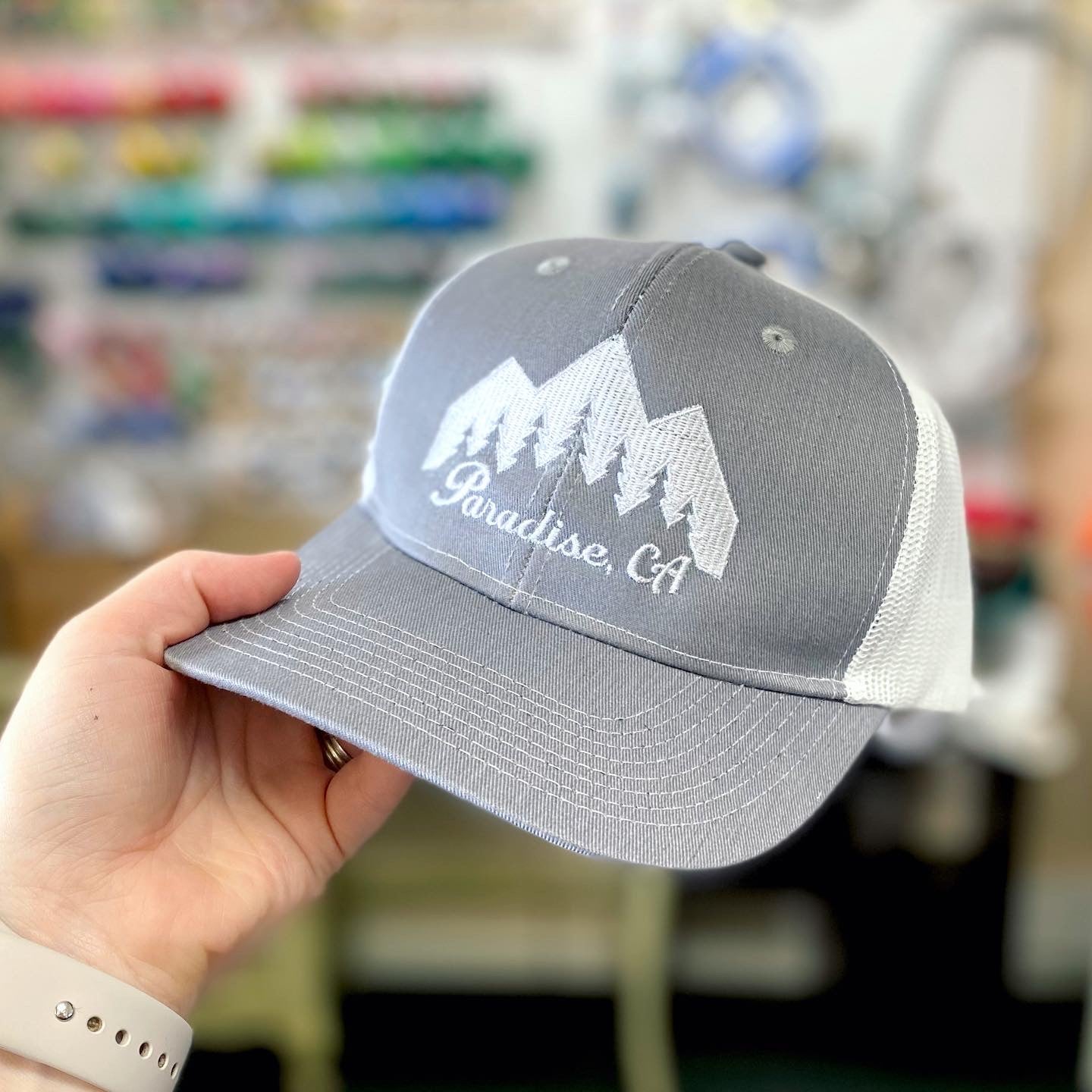 Paradise and Magalia Mountains Embroidered Hat - Multiple Customizable Options