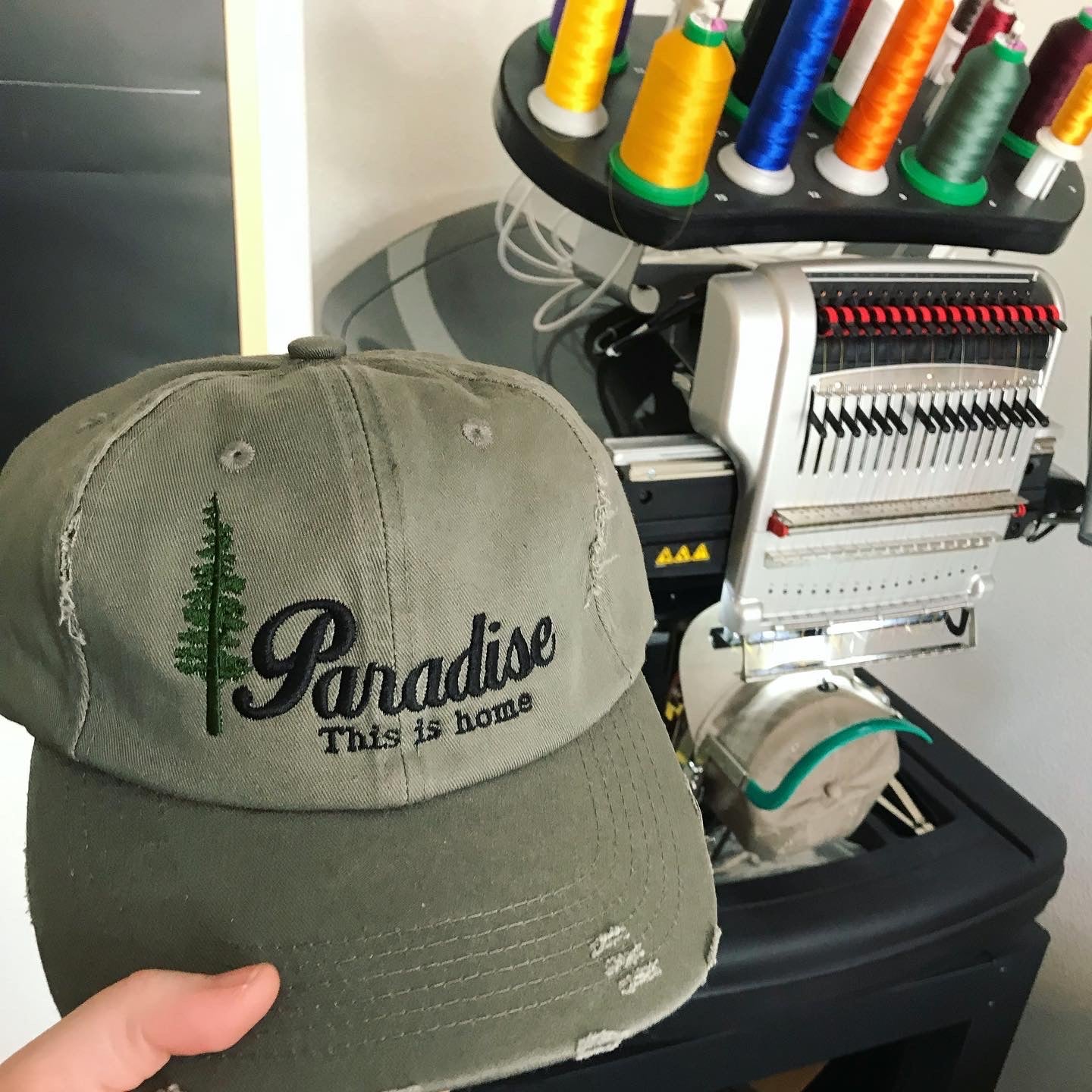 Paradise This is Home Embroidered Hat - Multiple Customizable Options