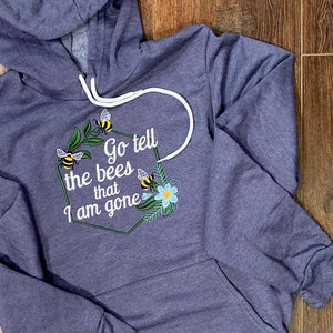 Go Tell the Bees that I Am Gone Embroidered Soft Fleece Unisex Sweatshirt Hoodie - Outlander Inspiration