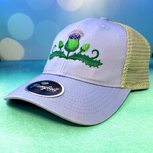 Scottish Purple Thistle Embroidered Hat