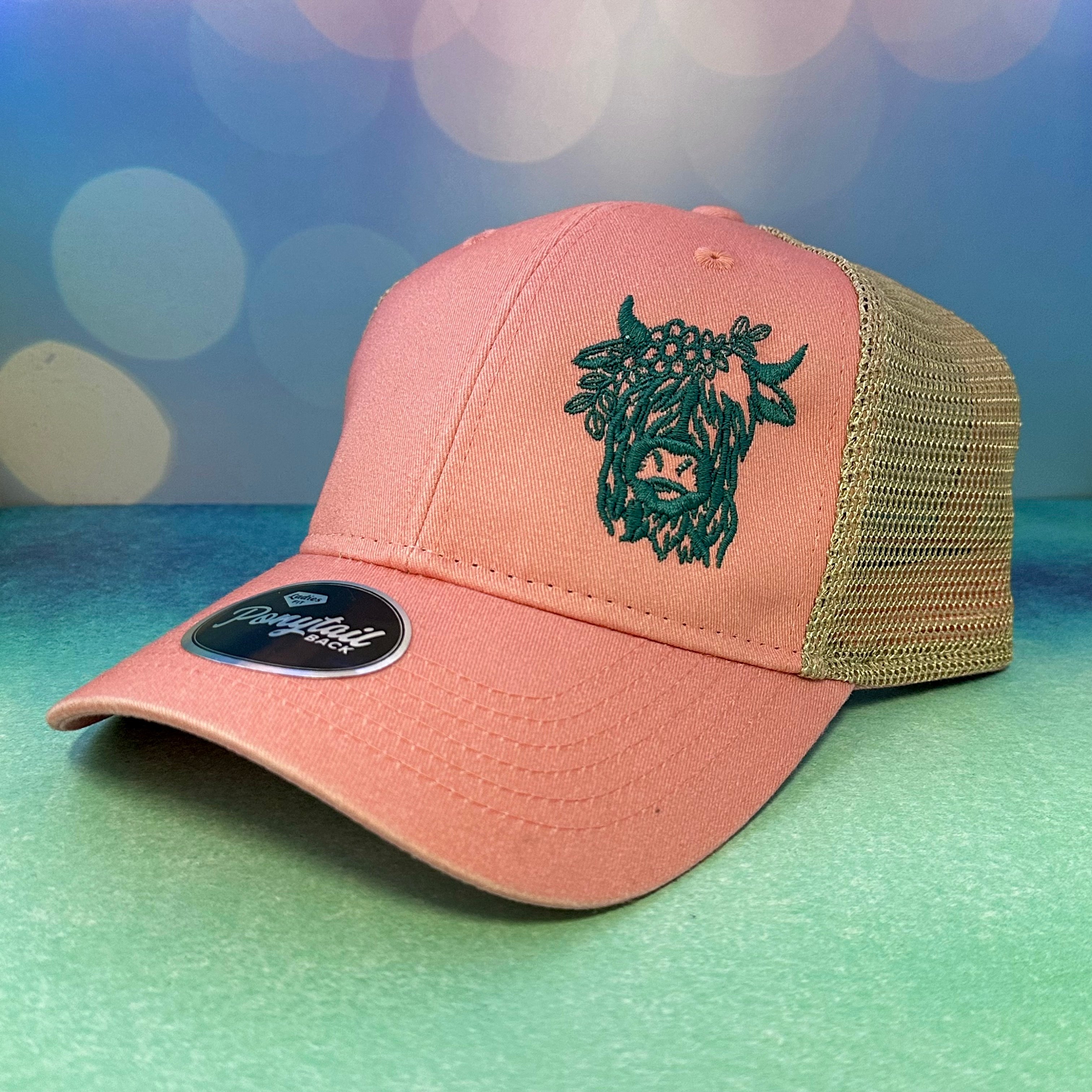 Highland Coo Hairy Cow Embroidered Hat - Multiple Customizable Options
