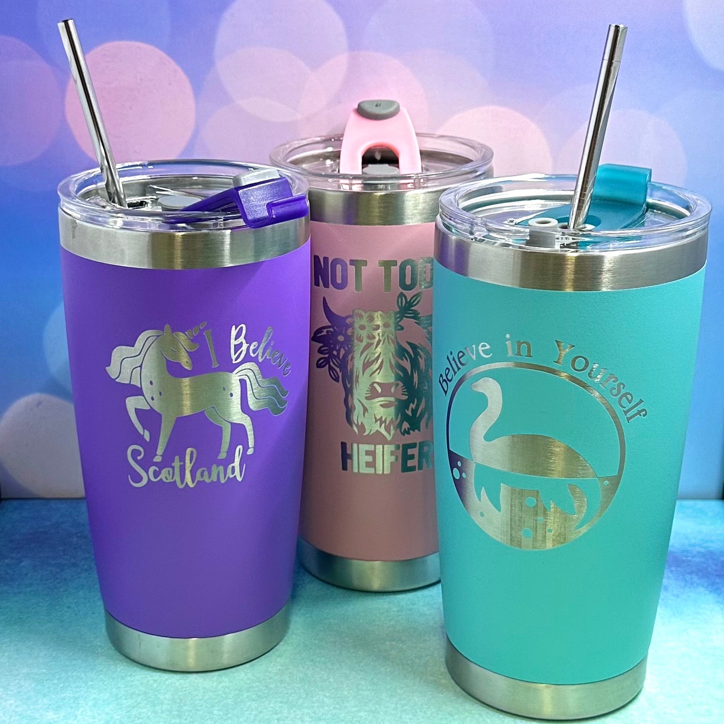 Sassenach Est. 1734 Laser Engraved Powder Coated 20oz Double Walled Insulated Tumbler - Outlander Inspiration