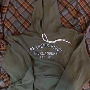 Fraser's Ridge Highlanders Collegiate Embroidered Soft Fleece Unisex Sweatshirt Hoodie - Outlander Inspiration