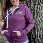 Sassenach Scottish Thistle Embroidered Zipper Sweatshirt Hoodie - Outlander Inspiration