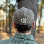 Cabby/Newsboy Herringbone Hat with Scottish Thistle Embroidery Wool Blend Golf Cap