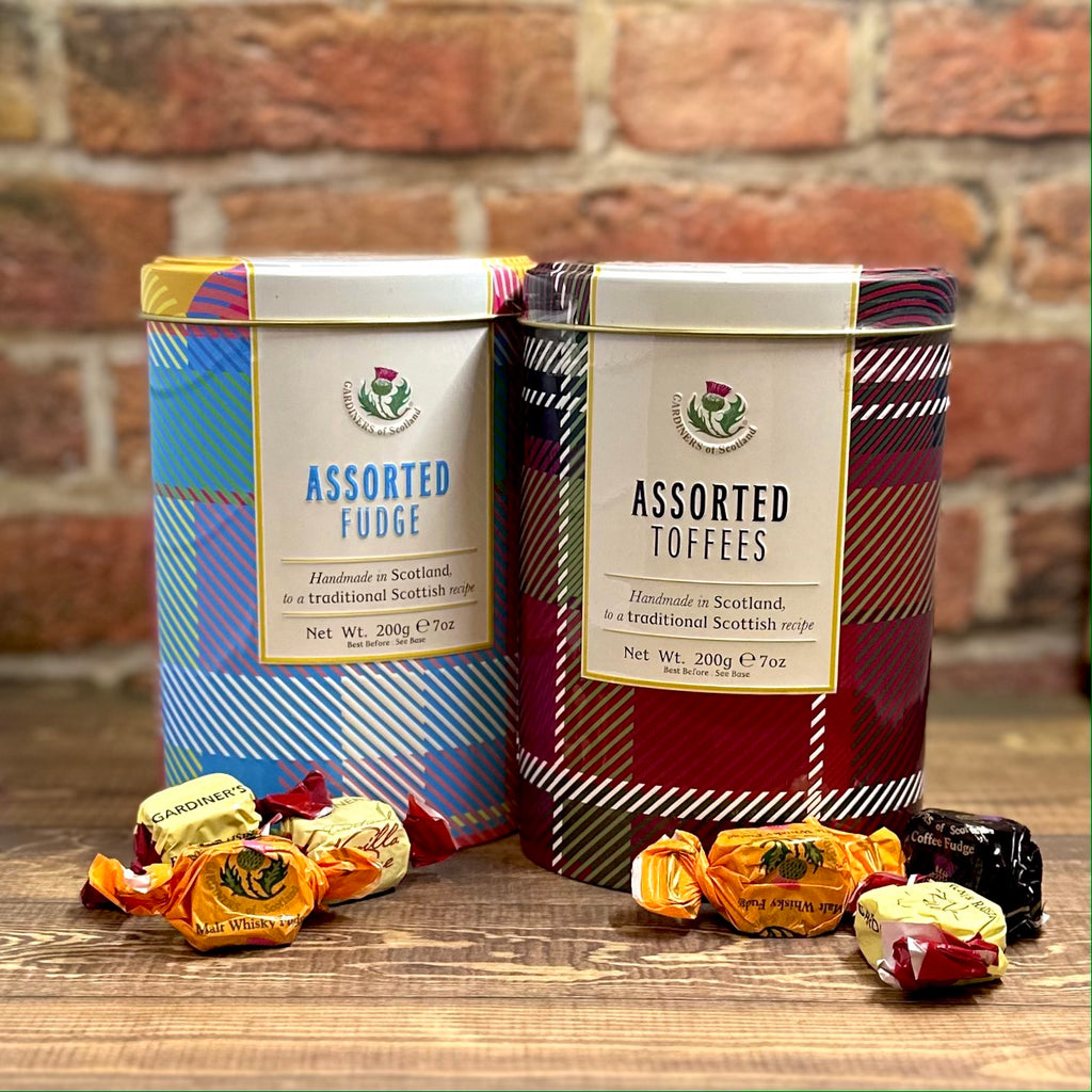 Assorted Toffee Tartan Tin 7oz