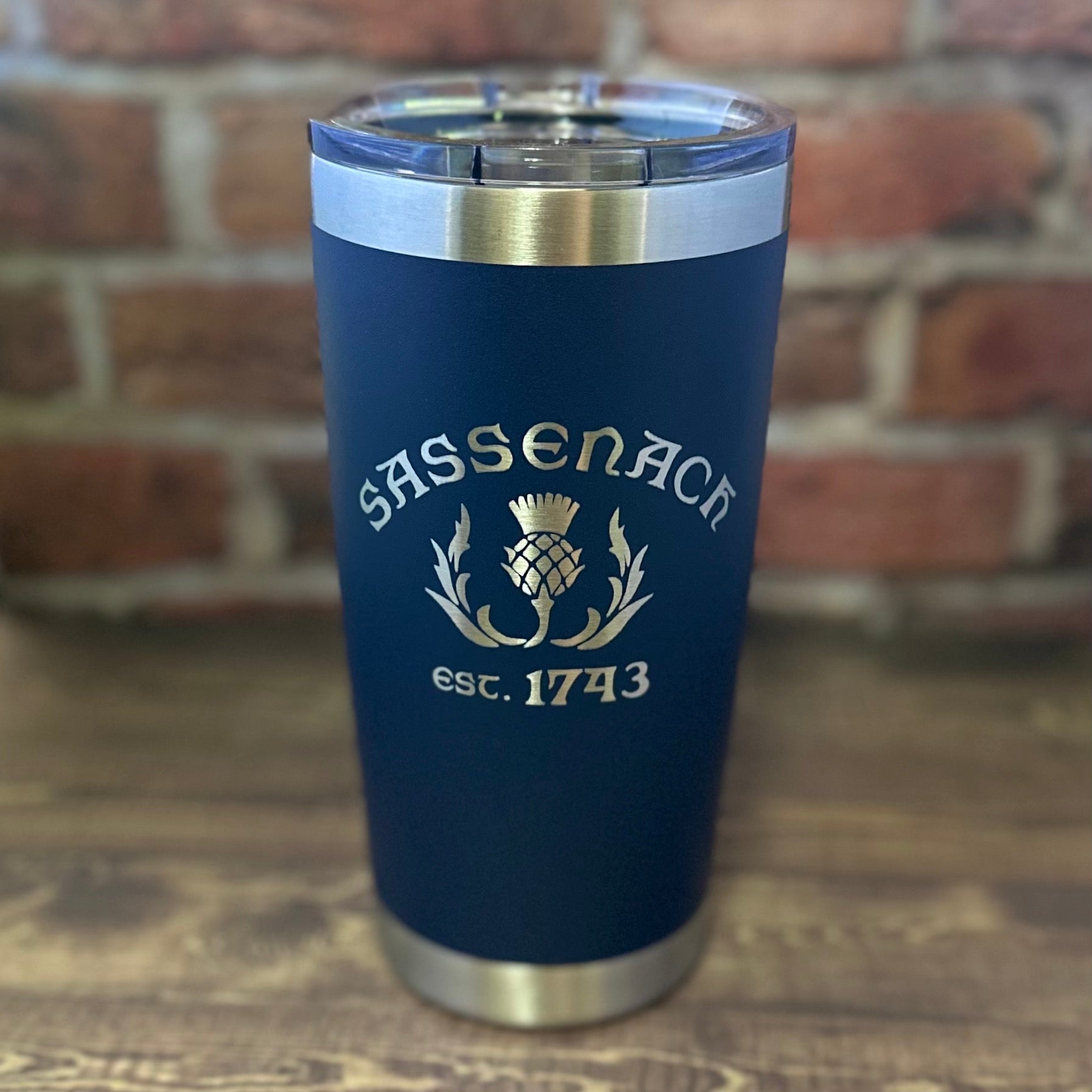 Sassenach Est. 1734 Laser Engraved Powder Coated 20oz Double Walled Insulated Tumbler - Outlander Inspiration