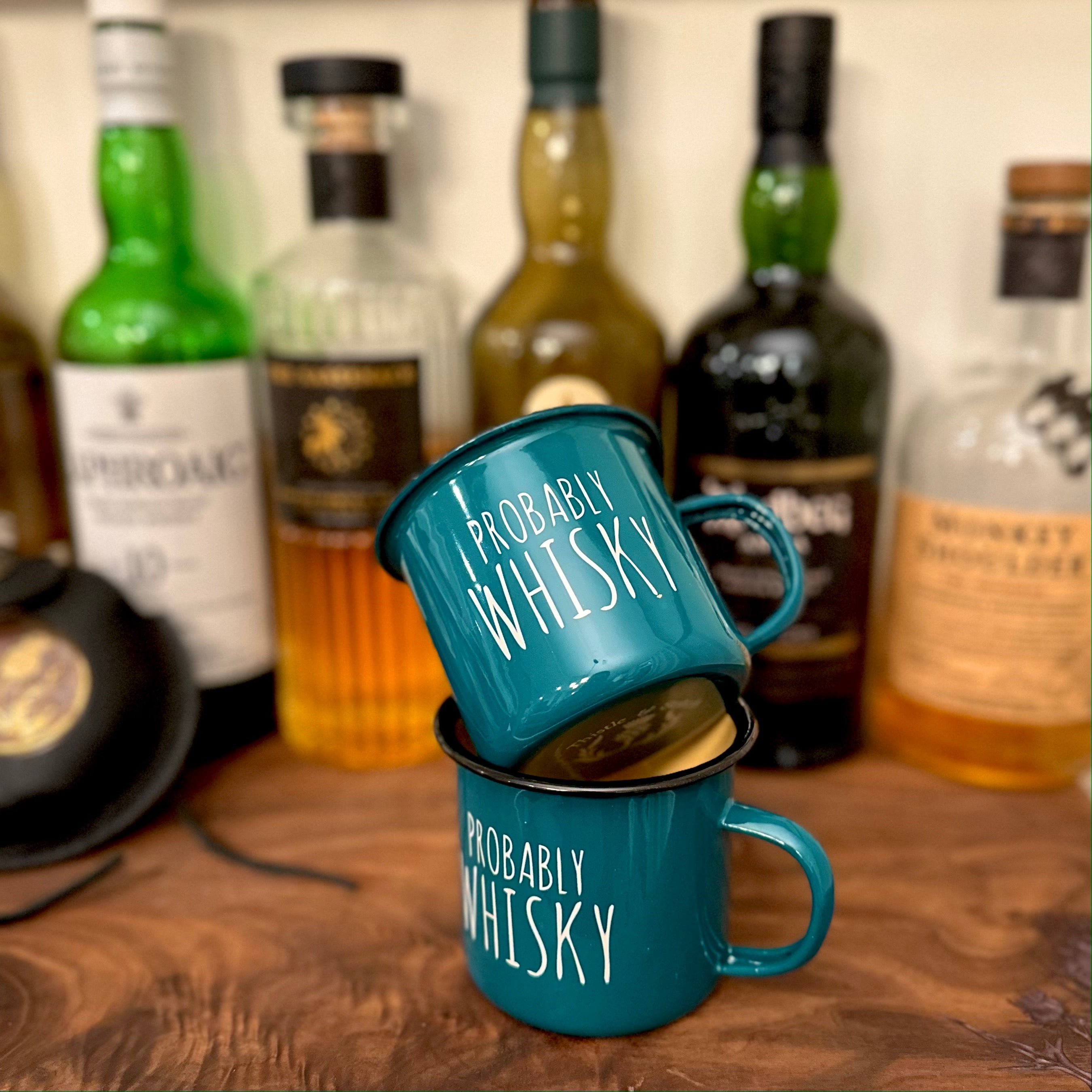 Buy Probably Whiskey Enamel Coffee Mug, Probably Whiskey Mug