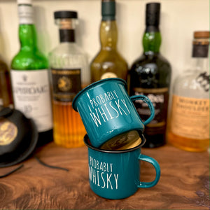 Probably Whisky 11oz Enamel Coffee Camp Mug